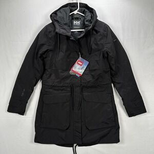 Helly Hansen Parka Womens Medium Black Boyne‎ Ins 2.0 Helly Tech Coat Jacket NWT